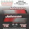 06-07jo115bc4s Johnson Stroke Efi Brp Outboard Repro Decals Black Cowl