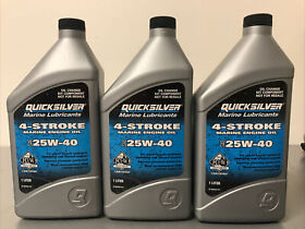 928m0078623 3 Quicksilver Synthetic Blend Sae 25w-40 4 Stroke Marine Engine Oil 32 Oz