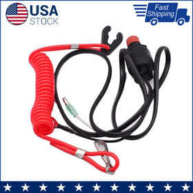 6e9-82575-09 Kill Stop Switch Safety Lanyard For Yamaha Outboard Motor 15-40hp