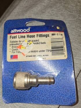8884-3 Attwood Fuel Line Hose Fitting Force/suzuki