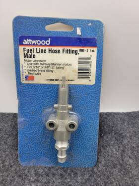 8892-2 Attwood New Genuine Fuel Line Hose Fitting Male Connector Mercury/mariner