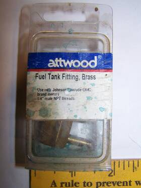 8897-7 Attwood Fuel Boat Tank Fitting 1/4 Inch Male Npt Threads