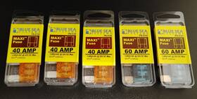 5141 Blue Sea Systems #5139 #5141 Maxi Fuse Lot 40 And 60 Amp 1 000a Aic 32v Dc