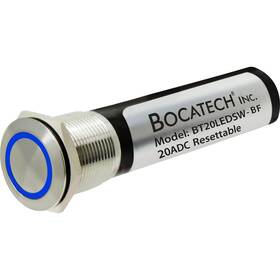 Bt20ledsw-bf Bocatech Blue Led Button Switch Replacement 20 Adc Resettable