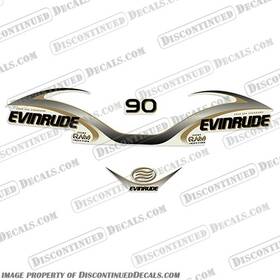 E-90-fr-01 Discontinueddecals Fits Evinrude 90hp Ficht Ram Decal Kit - 2001