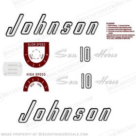 J-10-57 Discontinueddecals Fits Johnson 1957 10hp Decals