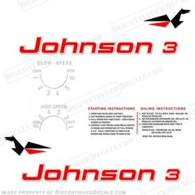 J-3-61 Discontinueddecals Fits Johnson 1961 3hp Decals
