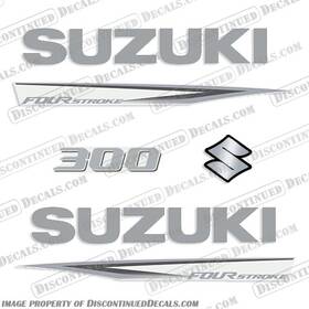 S-300-4s-2019-wc Discontinueddecals Fits Suzuki 300hp Fourstroke Outboard Decal Kit - New 2019 And Up White Cowl