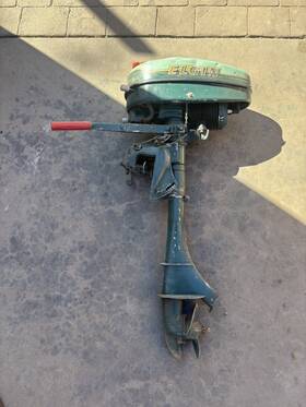 571.5211 Elgin Vintage 1954-1956 Sears 2hp Outboard Boat Motor Single