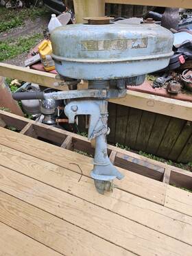 571.58201 Elgin Outboard Boat Motor 2hp Sears Roebuck Model 1952 For Parts