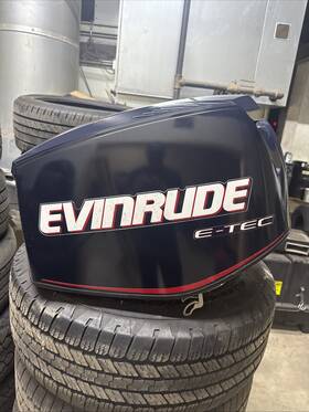 0285672 Evinrude Brp Etec 75hp Blue Motor Cover Cowl Hood 350952