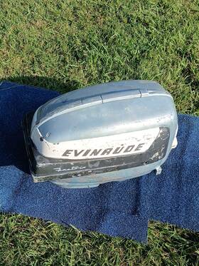 203740 Evinrude 1950s Fastwin 15hp Engine Cover Cowling Part #203740 As Shown