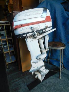 25537 Evinrude Vtg 1975 Inch Lark 25 Hp Boat Outboard Motor Retro Chrome Complete As Is