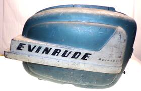 277353 Evinrude 277354 1955 Model 7518 Fleetwin 7.5 H.p. Used And Hood Assembly