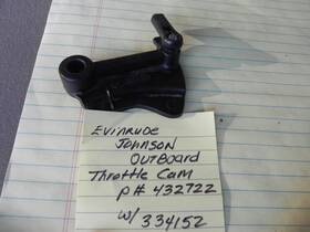 334152 Evinrude 432722 Johnson Outboard Throttle Cam P# With Nice Part