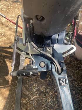 5005579 Evinrude 90hp Etec Factory Big Tiller Set Up For Prop Or Jet Lower Unit