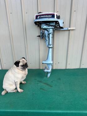 E2rc1b Evinrude Vintage 2hp 2 Stroke Outboard Boat Motor Runs See Video