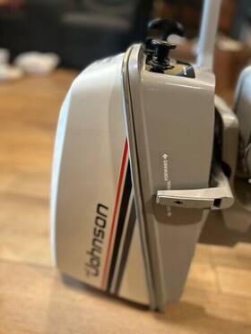 J6rcrm Evinrude Exceptional 1984 Johnson 6hp 2 Stroke 15 Inch Tiller Outboard Motor 1 Hour Use Sc