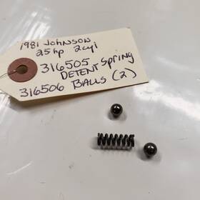 316506 Evinrude Johnson 316505 Detent Balls 2 And Spring 1981 25hp Others