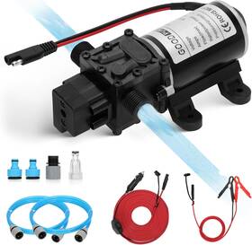 Fancat 792671672494 12v Water Pump Kit 1.6 Gpm 65 Psi With Auto On/off Pressure Switch For Black
