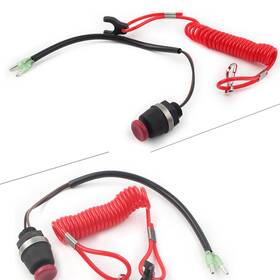 Flashbuyeasyusa 550745910848 Boat Kill Switch Tether Cord Lanyard For Marine Mercury Tohatsu Outboard Engine