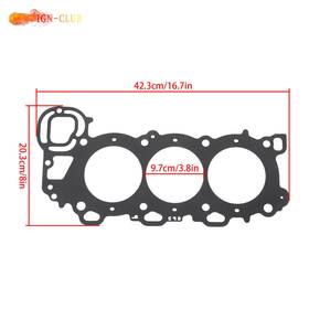 6p2-11182-00-00 Genrics For Yamaha 200-250 Hp V6 4-stroke Stbd Head Gasket 506-38-01