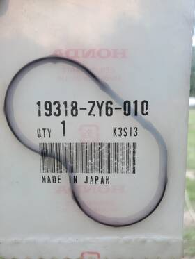 19318-zy6-010 Honda New Oem Outboard Thermostat Housing Cover Oring Gasket Seal