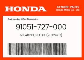 91051-727-000 Honda Genuine Bearing Needle 20x24x17 -