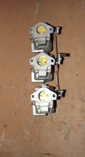 0435381 Johnson 0439447 Evinrude 60 Hp Carburetor Set Assembly Pn Cleaned