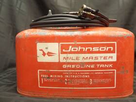 0486319 Johnson Mile Master 4 Gal 2-line Pressure Fuel Gas Tank Outboard Motor Evinrude