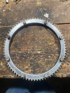 304736 Johnson Electric Start Conversion Flywheel Ring From 1960 Fd-14 18hp