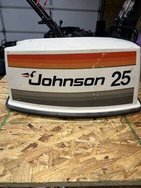385439 Johnson Omc Evinrude Sea-horse 25 Hp Fiberglass Hood Cowl Motor Cover