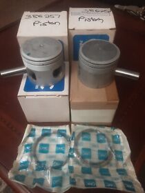 386257 Johnson Evinrude Piston And Rings Set Part#386257 .020 Over Oem New