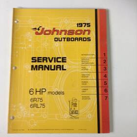 Jm-7504 Johnson 1975 Oem Evinrude Outboard Repair And Service Manual 6hp
