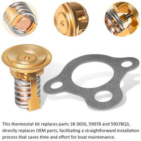 59078q3 Jt-motor Thermostat Kit For Mercury Marine Mercruiser 2.5 And 3.0 Replaces 59078