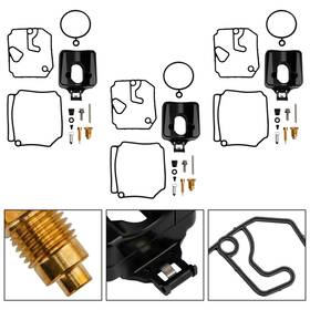 P003-a029-3pc Kingdarn 3x Carburetor Carb Rebuild Kit Fit For Yamaha 2 Stroke 40hp 50hp Outboard Motor