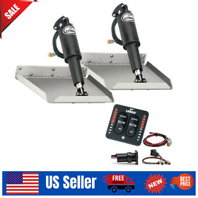 15110-103 Lenco 12inch X Edgemount Trim Tab System Kit With Led Indicator Switch 12v