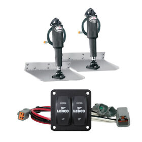 15101104 Lenco 9inch X 12inch Standard Trim Tab Kit With Double Rocker Switch
