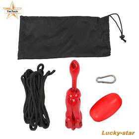 Luc6536626 Lucky-star-club Fit For Grapnel Boat Marine Kayak Anchor Set 1.5kg Red 1pcs Folding