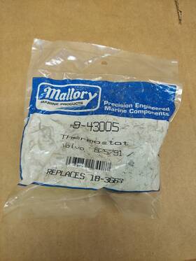 18-3663 Mallory Marine 9-43005 Thermostat Volvo 875791 Replaces