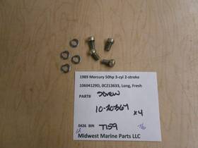 10-20367 Mercury 1989 50hp 3-cyl 2-str Outboard Screw 4 7/16 T159