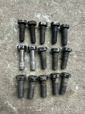 10-74824 Mercury Lot Of 15 Bolts Exhaust Water Jacket Housing Cover Blackmax