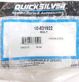 10-831922 Mercury Quicksilver Mercruiser Bolt Pivot/special Oem/genuine