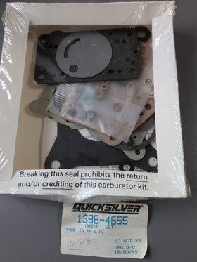 1396-4655 Mercury Quicksilver Gasket Set For Holley 2bbl 2 Barrel New
