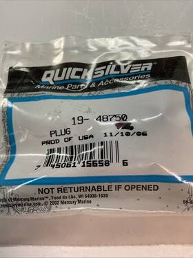 19-48750 Mercury Quicksilver Plugs Factory Marine Lot Of 4 Free Shipping