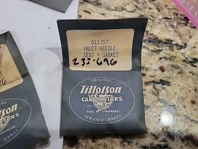 233-696p Mercury 233696p 233 696 P Tillotson Carburetor Carb Seat And Needle New Old Stock