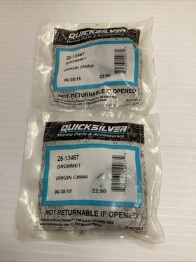 25-13467 Mercury 2- New Genuine Quicksilver Oem Grommet Factory Marine Parts