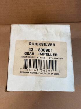43-830901 Mercury New Oem Quicksilver/mercury Gear Impeller For 250 Dfi/dfi M2 Jet Drive