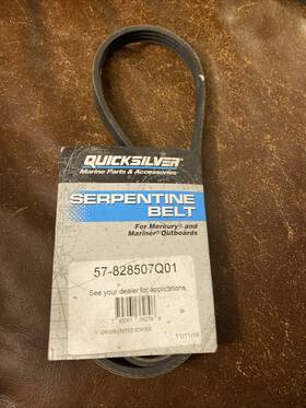 57-828507q01 Mercury New Genuine Quicksilver Serpentine Belt Outboard