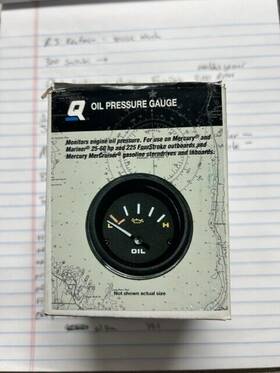 79-895289q41 Mercury Outboard Oil Pressure Guage 25-60hp 225 Fourstroke